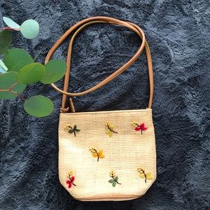 Vintage Fossil Woven Crossbody